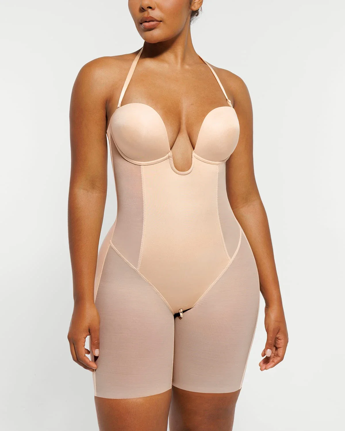 BOOT-YEAH™ MeshSmooth™ Deep Plunge Shaping Bodysuit - Image 21