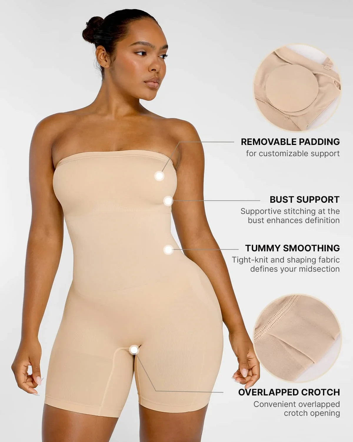 Bare Essentials™ Skin Flow Strapless Bodysuit - Image 3