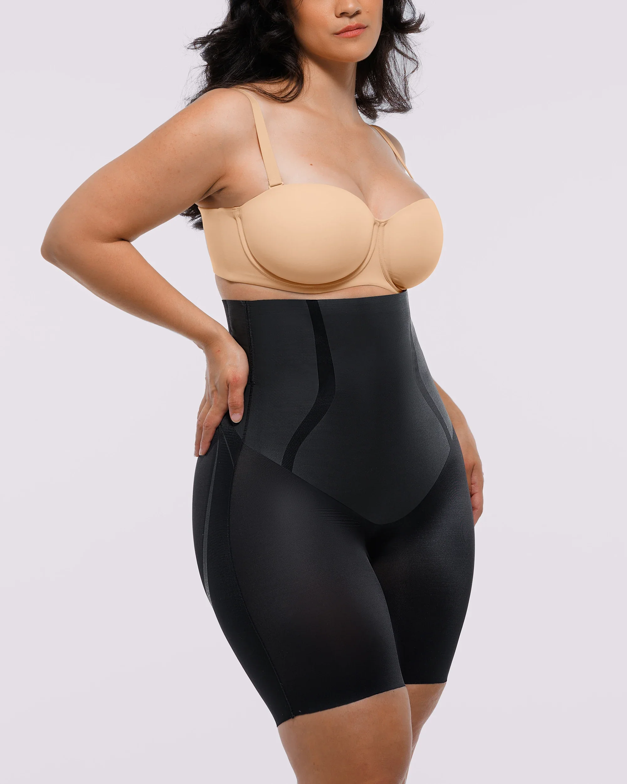 Curve Code™ LYCRA®FitSense™ High-Waisted Mid Thigh Short - Image 16