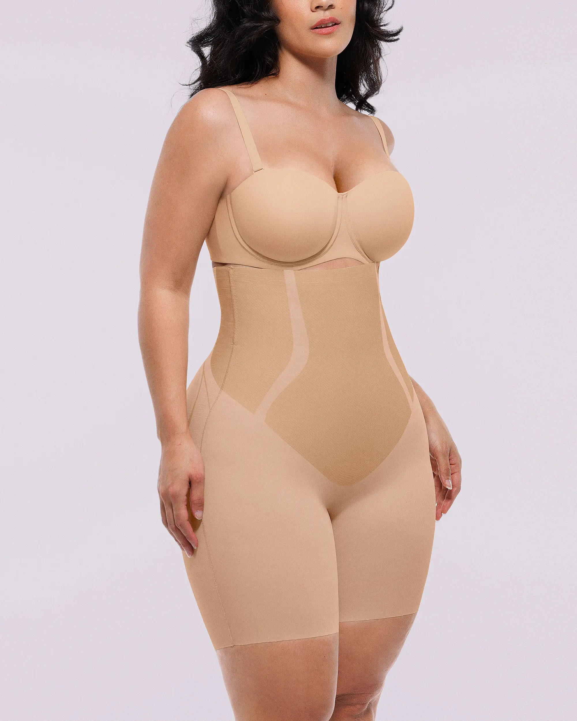 Curve Code™ LYCRA®FitSense™ High-Waisted Mid Thigh Short - Image 8