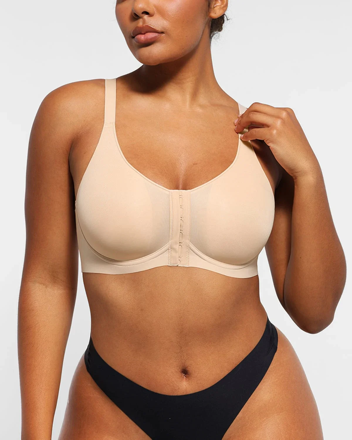 Bare Essentials™ Cream Touch™ Wireless Front-Hook Back Smooth Bra - Image 10